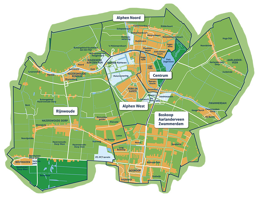 Plattegrond Alphen aan den Rijn